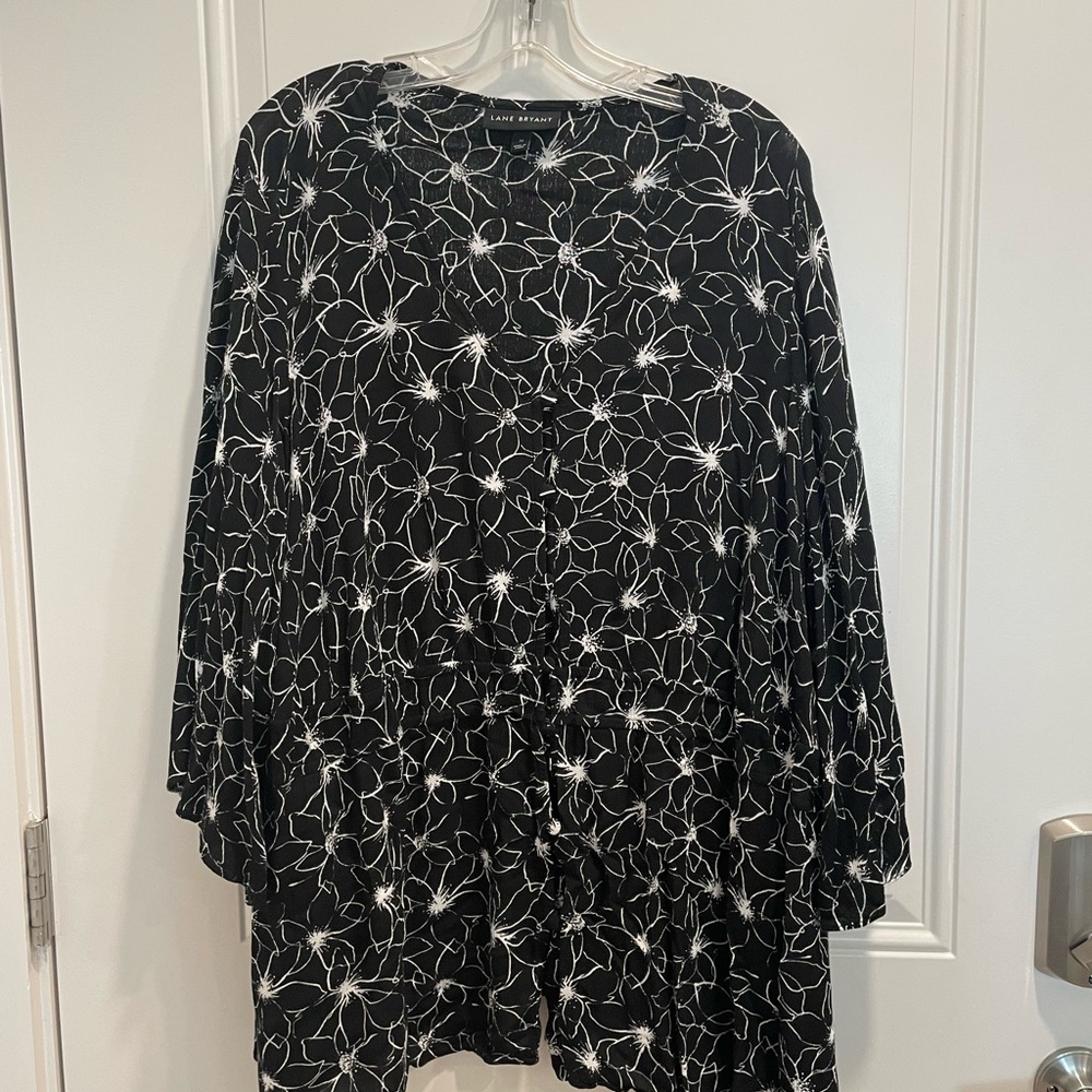 Lane Bryant Black & White Blouse